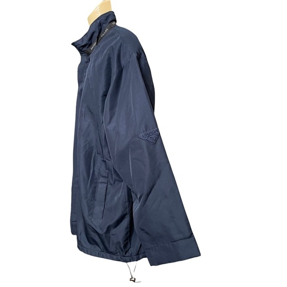 Prada Navy Blue Zip Up Mens Windbreaker Jacket Size M - Picture 6 of 12